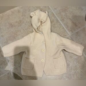 GAP Cream Knit Baby Cardigan